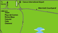 cancun map - cancun hotels map
